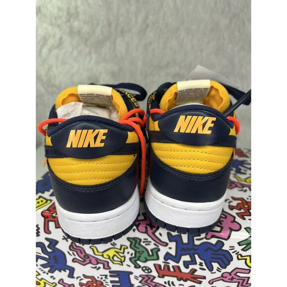 Size 8 - Nike Dunk Low x OFF-WHITE University Gold and Navy CT0856-700 DS OG ALL - Picture 6 of 16